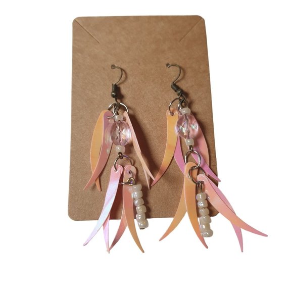 Handmade By Donovan Earrings Fashion Bead Dangle Artisan Upcycled Twice Loved - Picture 1 of 4